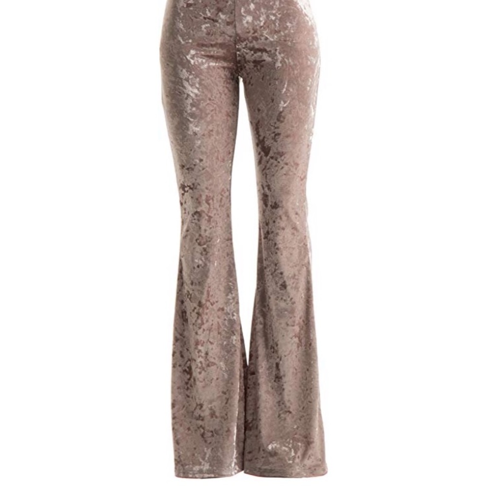 Velvet bell bottoms, comfy lounge pants. New